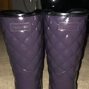 Tall Hunter purple rain boots